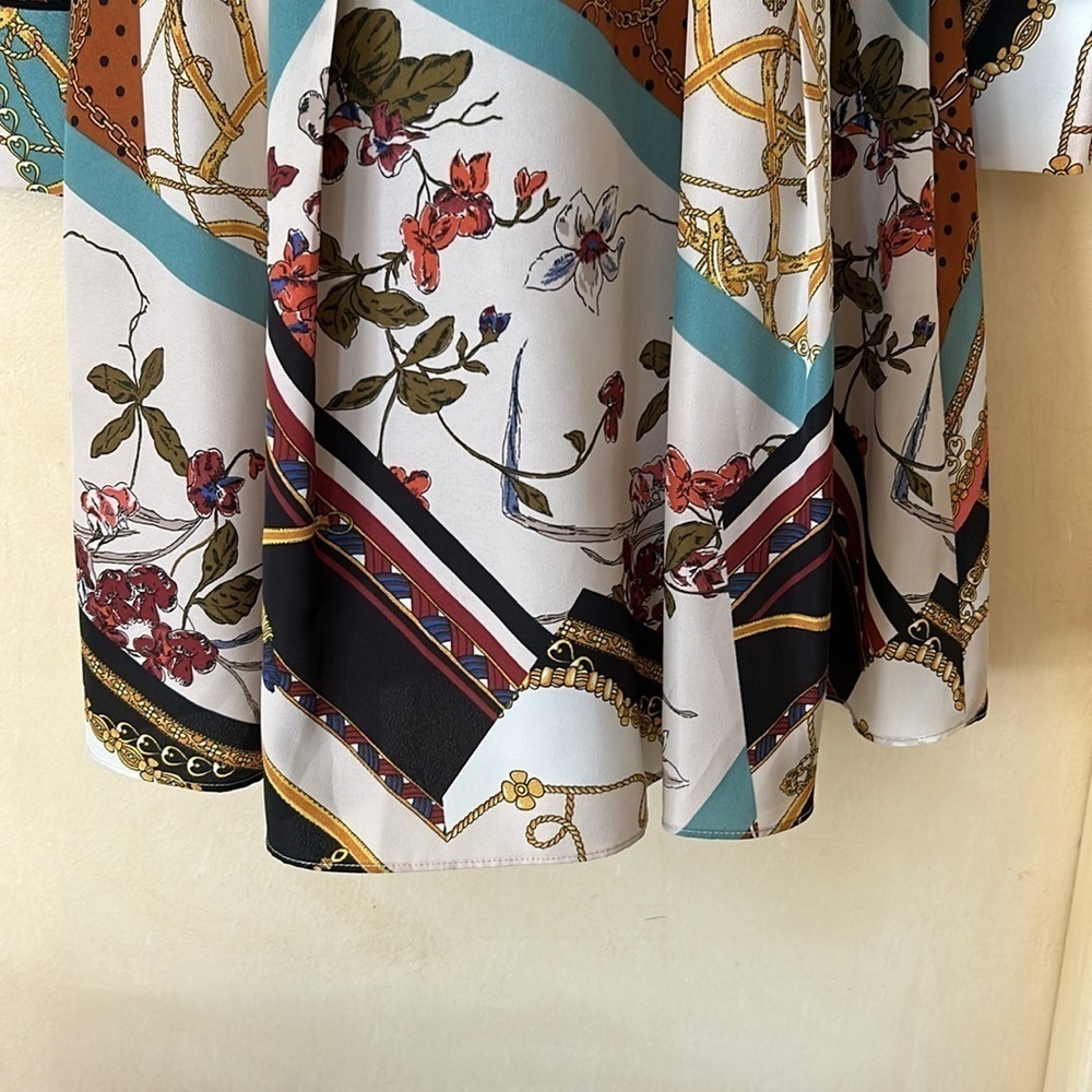 Zara patchwork and chain silky dress size S NWT - Picture 4 of 11